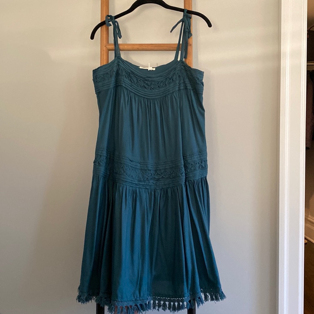 Anthropologie Green Boho Dress